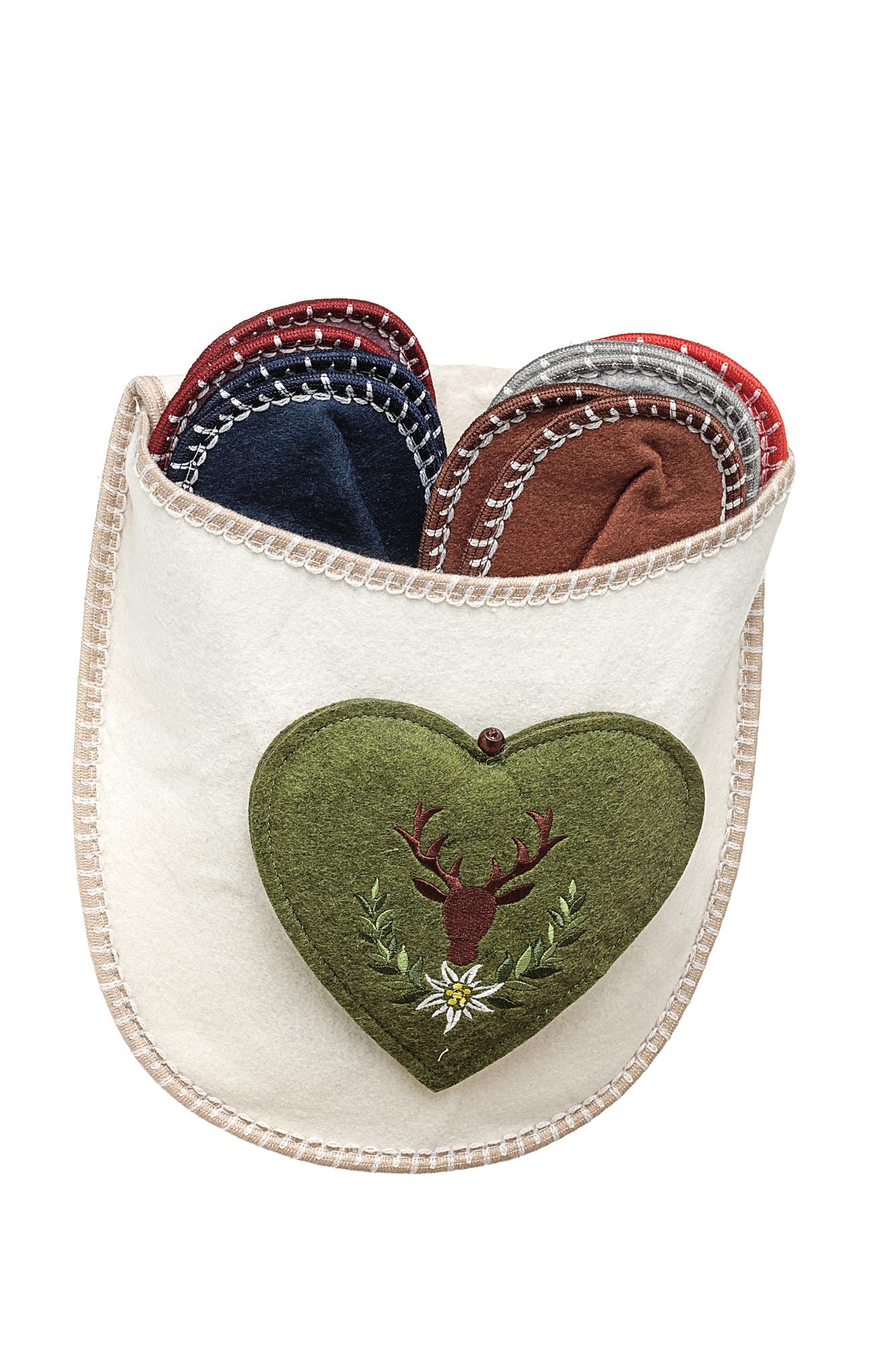 Borsa in tela con patch ricamato